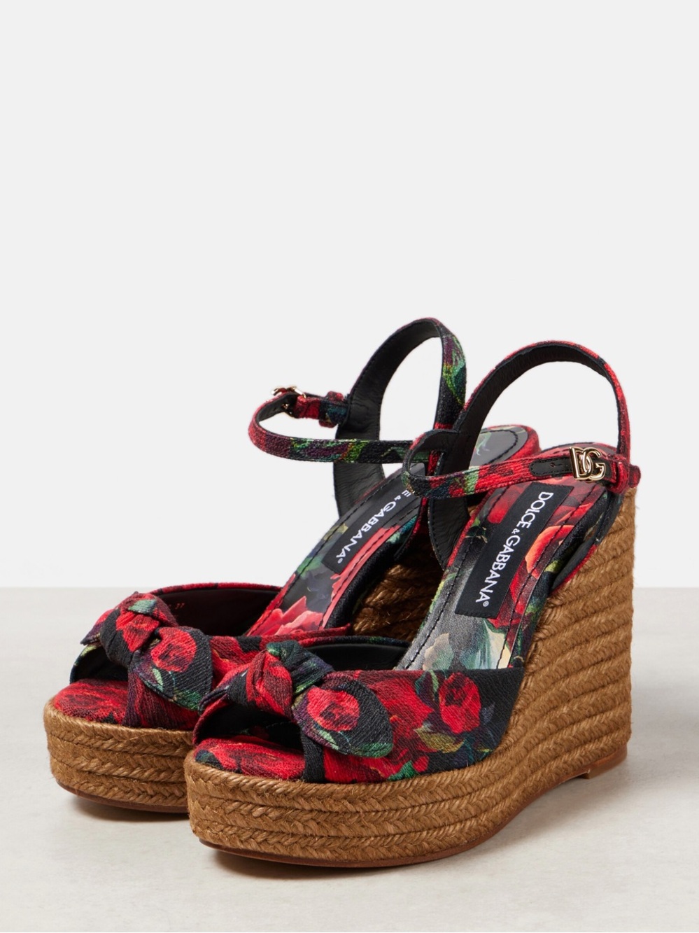Dolce&Gabbana Floral canvas espadrille wedges